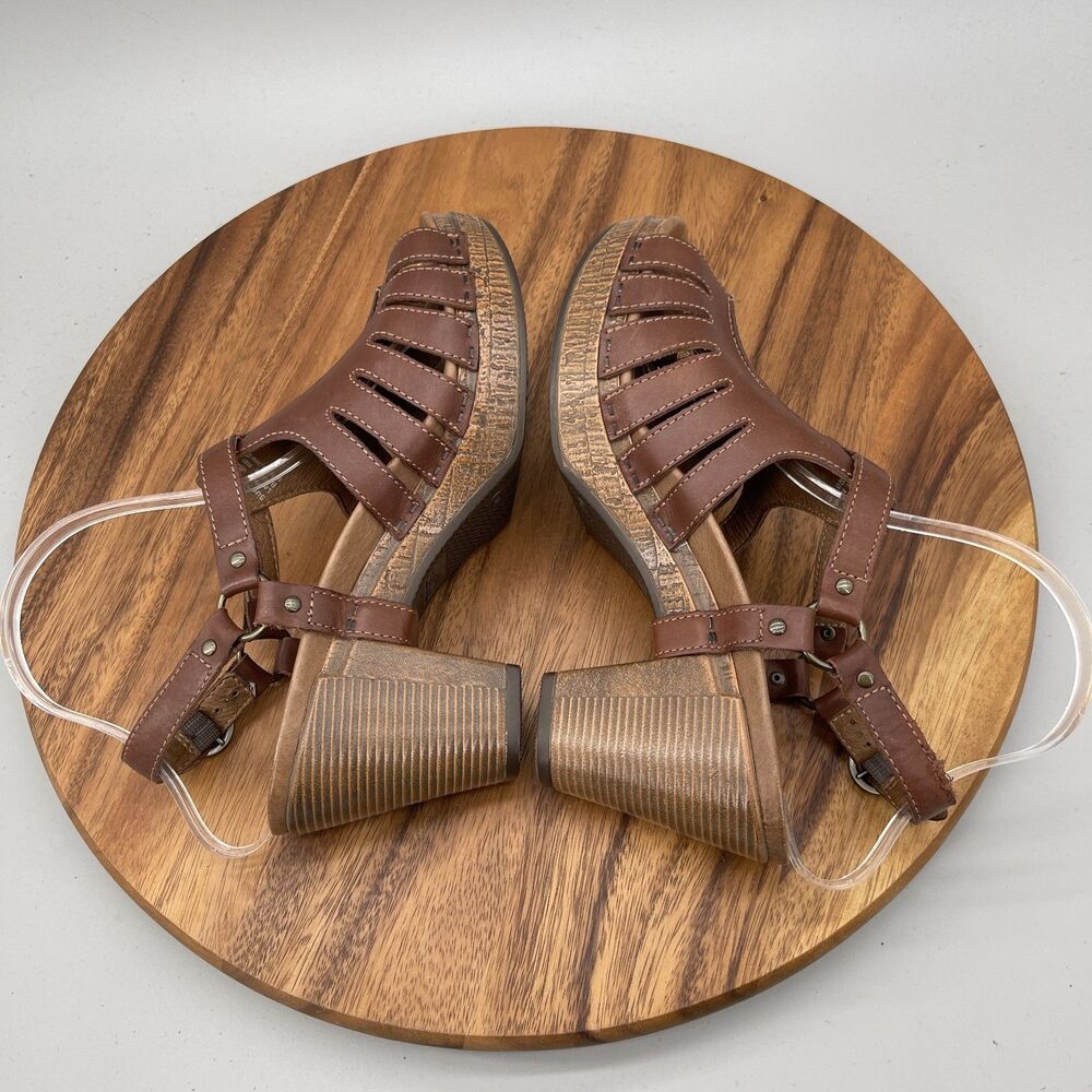 Dansko Randa Sandals Womens Size 9.5 / 40 Brown Leather Slingback Casual - Picture 6 of 9